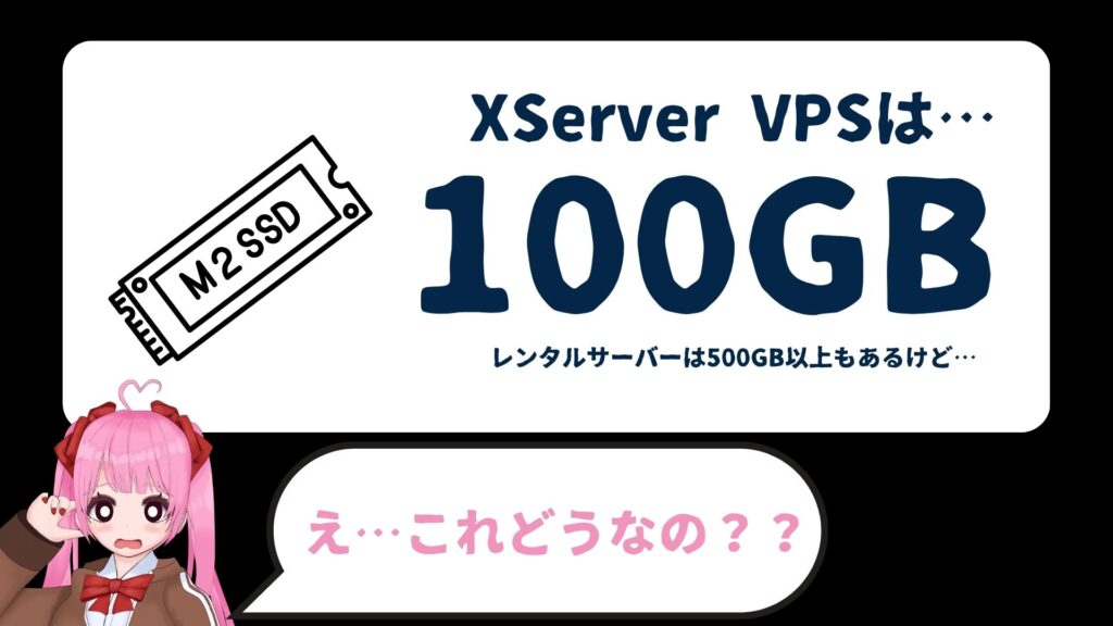 XServer VPSは100GBしかない