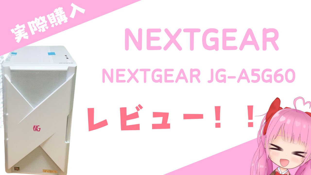 【コスパ最高！】nextgear jg-a5g60をレビュー！